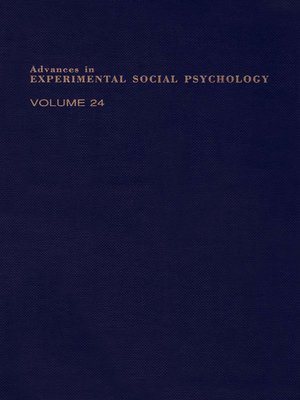 cover image of Advances in Experimental Social Psychology